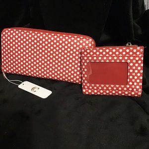 💕🔥 2for$40 Polkadots Wallet w/matching mini wallet 🔥💕